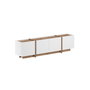 Nordure Lowen Soporte para TV Blanco y Pino Atlántico